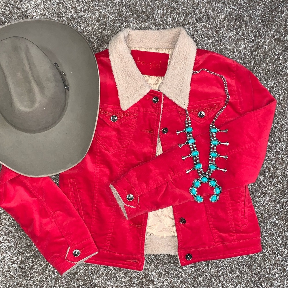 Western style red jacket